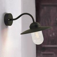 Luxembourg Outdoor Patio Terrace Metal Wall Light in Black (Diam) 26cm