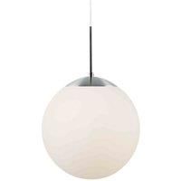 Nordlux Cafe 30 single dome ceiling pendant light (39583001, white opal glass, 30cm, 60w max E27