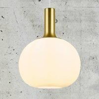 Nordlux 47313001 Alton 25 Single Pendant Ceiling Light Modern Brass/Black Opal Glass