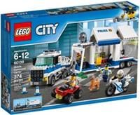 LEGO 60139 City Police Mobile Command Center Set, Truck Toy with Trailer and Motorbike, Jail Break and Chase Toys for Kids