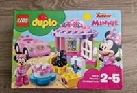 LEGO 10873 DUPLO Disney Junior Minnie's Birthday Party Disney’s Minnie Mouse Set with Cat Figure, Toy Car, Cake, and Large Number Bricks, Preschool Education Toy for Kids Age 2-5