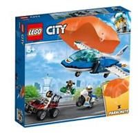 LEGO 60208 City Police Sky Police Parachute Arrest with 3 Vehicles: Aeroplane, Car and Motorbike Toys, Crook's Chase Sets for Kids
