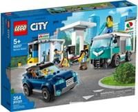LEGO 60257 City Nitro Wheels Service Station Building Set with SUV, Camper Van and Surfboards, Car Toys for Kids
