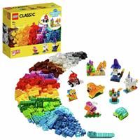 LEGO 11013 Classic Creative Transparent Bricks Building Set with Animals for Kids 4+