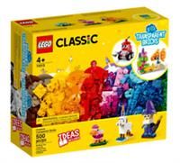 LEGO 11013 Classic Creative Transparent Bricks Building Set with Animals for Kids 4+