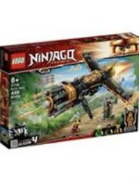LEGO 71736 NINJAGO Legacy Boulder Blaster Aeroplane Toy with Prison and Collectible Gold Ninja Kai Figure