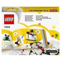 LEGO 11012 Classic Creative White Bricks Starter Building Set for Kids 4 + Years Old, with Toy Snowman, Sheep and More