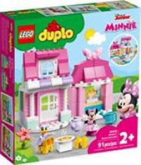 LEGO 10942 DUPLO Disney Minnie’s House and Café Dollhouse with Minnie Mouse and Daisy Duck, Building Toy for Toddlers 2 Years Old