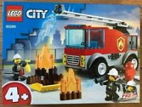 LEGO 60280 City Fire Ladder Truck Toy with Firefighter Minifigure for 4+ Years Old Boys and Girls