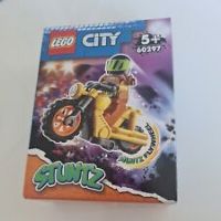 LEGO 60297 City Stuntz Demolition Stunt Bike Set with Flywheel-Powered Toy Motorbike & Racer Wallop Minifigure, Toys for Kids 5 Years Old
