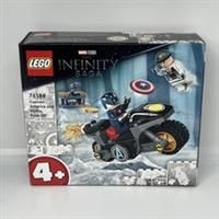 LEGO 76189 Marvel Captain America and Hydra Face-Off Building Set, Super Hero Toy for Kids Age 4 + with Motorbike