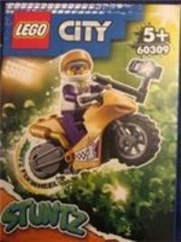 LEGO 60309 City Stuntz Selfie Stunt Bike Show Set with Flywheel-Powered Toy Motorbike with Selfie Stick, for Kids 5 Years Old
