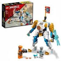 LEGO 71761 NINJAGO Zane’s Power Up Mech EVO Action Figure with Cobra Snake and Zane Minifigure, Collectible Mission Banner Series