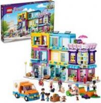 LEGO 41704 Friends Main Street SetHeartlake City Café & Hair SalonDolls House with Toy ShopsModular Building Set with 7 Mini Dolls
