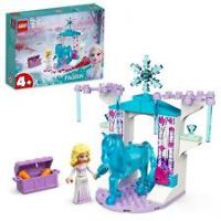 LEGO 43209 Disney Princess Elsa and the Nokk’s Ice Stable Set, Buildable Frozen Toy with Mini Doll and Horse Figure, for Kids Age 4 Plus