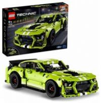 LEGO 42138 Technic Ford Mustang Shelby GT500 Set, Pull Back Drag Racing Model Car Toy for Kids and Teens with AR App Play Feature