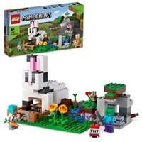 LEGO 21181 Minecraft The Rabbit Ranch House Farm Set, Animals Toy for Boys and Girls Age 8 with Tamer and Zombie Figures