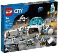 LEGO 60350 City Lunar Research Base Outer Space Set, NASA Inspired Lunar Lander, Rover & Moon Buggy with 6 Astronaut Minifigures