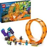 LEGO 60338 City Stuntz Smashing Chimpanzee Stunt Loop with Flywheel Toy Motorbike, Ramp, Chimp Prop and 3 Minifigures, Gift for Kids Aged 7 Plus