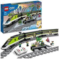 LEGO 60337 City Express Passenger Train Set, Remote Controlled Toy, Xmas Gifts for Boys & Girls with Working Headlights, 2 Coaches and 24 Track Pieces