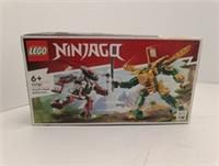 LEGO 71781 NINJAGO Lloyd’s Mech Battle EVO, 2 Action Figures Set with Upgradable Figure, Toy for Kids Aged 6 Plus with Bone Warrior and Golden Lloyd Minifigures