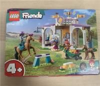 LEGO 41746 Friends Horse Training Pony Stable Set with 2 Toy Horses, Aliya and Mia Mini-Dolls, Animal Care Gift for Kids, Girls and Boys Aged 4 Plus