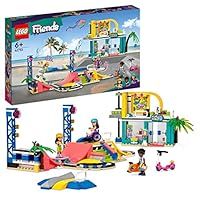 LEGO 41751 Friends Skate Park, Skateboard Toys for Girls and Boys Aged 6 Plus, Mini-Doll Playset with Toy Scooter and Wheelchair, Birthday Gift Idea, 2023 Characters