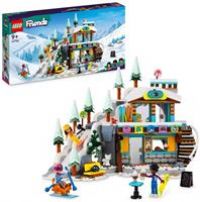 LEGO 41756 Friends Holiday Ski Slope and Café Winter Sport Christmas Set, Gifts for Girls, Boys & Kids, Creative Toys with Liann, Aron and Zac Mini-dolls and Fox Toy Animal Figure