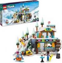 LEGO 41756 Friends Holiday Ski Slope and Café Winter Sport Christmas Set, Gifts for Girls, Boys & Kids, Creative Toys with Liann, Aron and Zac Mini-dolls and Fox Toy Animal Figure