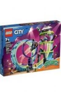 LEGO 60361 City Stuntz Ultimate Stunt Riders Challenge, 3in1 Stunts for 1 or 2 Player Action, with 2 Flywheel-Powered Toy Motorbikes for Kids, 2023 Set