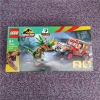 LEGO 76958 Jurassic Park Dilophosaurus Ambush Dinosaur Toy for Boys, Girls, Kids 6 Plus Years Old, with Dino Figure and Jeep Car Toy, 30th Anniversary Collection Set