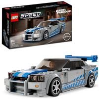 LEGO 76917 Speed Champions 2 Fast 2 Furious Nissan Skyline GT-R (R34) Race Car Toy Model Building Kit, Collectible with Racer Minifigure, 2023 Set for Kids