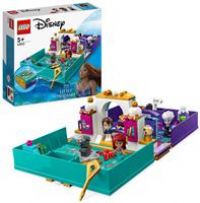 LEGO 43213 Disney Princess The Little Mermaid Story Book Buildable Toy with Ariel, Prince Eric and Ursula Micro Dolls plus Sebastian Figure, 2023 Film Playset, for Kids, Girls, Boys Aged 5 Plus