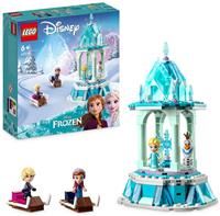 LEGO 43218 Disney Princess Anna and Elsa/'s Magical Merry-Go-Round, Frozen Castle Inspired Playset with Princess Micro Dolls and Olaf Figure, Toy Gift for 6+ Years Old Kids, Girls, Boys