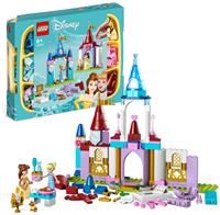 LEGO 43219 Disney Princess Creative Castles£, Toy Castle Playset with Belle and Cinderella Mini-Dolls and Bricks Sorting Box, Travel Toys for Kids, Girls and Boys Aged 6+