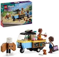 LEGO Friends Mobile Bakery Food Cart Toy for 6 Plus Year Old Girls, Boys & Kids, Vehicle Playset, Includes, Aliya and Jules Mini-Doll Characters and Aira Pet Dog Figure 42606