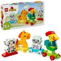 LEGO DUPLO My First Animal Train Toy for Toddlers, Creative Bricks Learning Set with Rooster, Horse, Lamb & Cow Farm Animals, Birthday Gift for Nature-Loving Boys & Girls Aged 1.5 Plus Years Old 10412