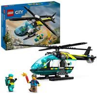 LEGO City Emergency Rescue Helicopter Toy for 6 Plus Year Old Boys & Girls, Vehicle Building Set with Winch, Spinnable Rotors and 3 Minifigures for Imaginative Play, Fun Birthday Gift for Kids 60405