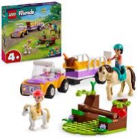 LEGO Friends Horse and Pony Trailer Set, Animal Building Toys for 4 Plus Year Old Girls, Boys & Kids, with Car, Liann and Zoya Character Figures and 2 Horses, Gift Idea for Pretend Play 42634