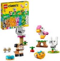 LEGO Classic Creative Pets, Brick Box Set with Animal Building Toys for 5 Plus Year Old Girls & Boys with Toy Dog, Cat, Rabbit, Hamster and Bird Figures, Gift for Kids 11034