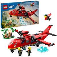 LEGO City Fire Rescue Plane Toy for 6 Plus Year Old Boys, Girls and Kids Who Love Imaginative Play, Airplane Emergency Vehicle Playset Includes 3 Minifigures, Birthday Gift Idea 60413