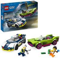 LEGO City Police Car and Muscle Car Chase, Racing Vehicle Toys for 6 Plus Year Old Boys & Girls, Fun Gift for Kids Who Love Pretend Play, Includes Officer and Crook Minifigures 60415