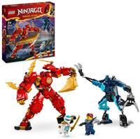 LEGO NINJAGO Kai’s Elemental Fire Mech, Action Figure Building Set from Dragons Rising, Ninja Toy for 7 Plus Year Old Boys & Girls with Kai and Zane Character Minifigures, Birthday Gift Idea 71808