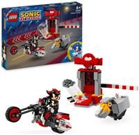 LEGO Sonic the Hedgehog Shadow the Hedgehog Escape, Motorbike Toy for Kids, Boys & Girls aged 8 Plus with Buildable Lab, Badnik Rhinobot & Clucky Video Game Character Figures, Gifts for Gamers 76995