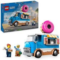 LEGO City Donut Truck Toy with 2 Minifigures - Creative Building Toys for 5+ Year Old Boys & Girls - Mobile Food Stand with Accessories - Fun Gift Ideas for Birthdays & Holidays - 60452