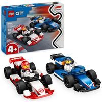 LEGO City F1 Williams Racing & Haas F1 Race Cars - Toy Formula 1 Building Models with 2 Driver Minifigures & Start Lights - Small Gift Idea for 4+ Year Old Toddlers, Boys & Girls - 60464