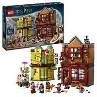 LEGO Harry Potter Quality Quidditch Supplies & Ice Cream Parlour Set with 2 Diagon Aley Shop Toys, 6 Minifigures & Accessories incl. a Nimbus 2000 Broom - Gift for 8+ Year Old Boys & Girls - 76452