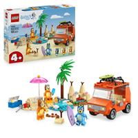 LEGO Bluey: Bluey/'s Beach & Family Car Trip Toy with 3 Minifigures incl. Bingo & Chilli, plus 2 Surfboards, a Sand Castle & Fun Accessories - Birthday Gift for 4+ Year Old Girls & Boys - 11202