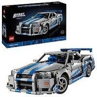 LEGO Technic 2 Fast 2 Furious Nissan Skyline GT-R (R34) Car Model Kit, Vehicle Building Set, Creative Gift Set for Men, Women or any Adult Fan 42210