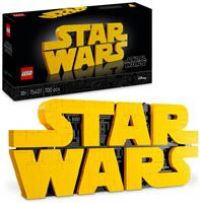 LEGO Star Wars 75407 Brick-Built Star Wars Logo - Collectible DIY Building Set for Adults - Iconic Pop Culture Model Kit - Home Office Display Piece - Gift Idea for Adult & Teenage Fans